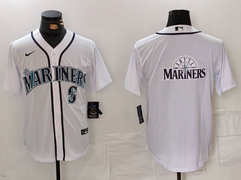 Men Seattle Mariners Blank White Game 2024 Nike MLB Jersey style 2->arizona diamondback->MLB Jersey